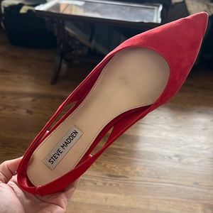 Selling shoes.